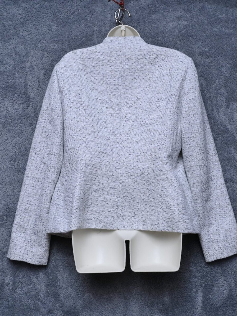 Calvin Klein Off White Tweed Crop Short Blazer Women's  Size 16 - Picture 4 of 8